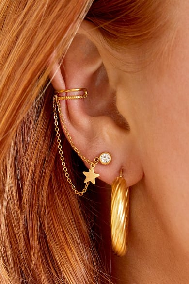 stainless steel ear cuff star  h5 Picture2